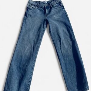 RSQ Low Rise Wide Leg Denim Jeans Medium Wash - Girls Sz 14